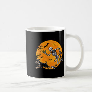 Mug Chien de Halloween Squelette Chassant Chien Rottw
