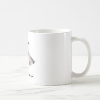 Mug Chien de Lurcher dans la neige, garçon beau