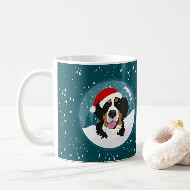 Mug Chien de montagne bernois de Noël (Avec donut)
