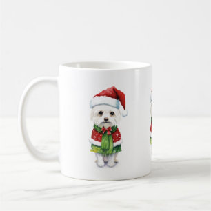 Mug Chien de Noël, Chien de Père Noël Mignonne Fête de