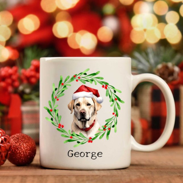 Mug Chien de Noël Yellow Lab Labrador Retriever Père N (Créateur téléchargé)