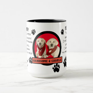 MUG CHIEN DE POIVRE PERSONNALISÉ, PAPA ! CHER CAFÉ PAP