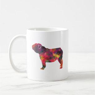 Mug Chien de race anglaise Bulldog Geo Silhouette Mult