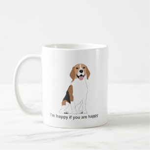 Mug Chien de race beagle à bouche ouverte