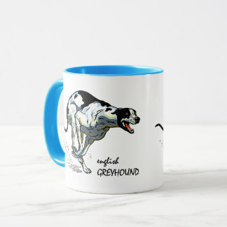 Mug chien de race greyhound