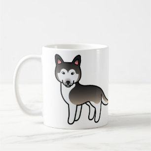 Mug Chien de race Husky Sibérien Gris Loup Dessin Anim