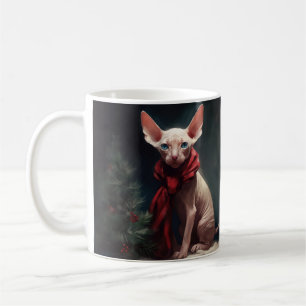 Mug Chien de Sphynx à Noël de neige