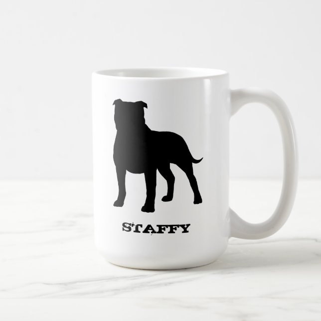 Mug Chien de Staffy de silhouette de bull-terrier du (Droite)