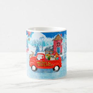 Mug Chien de taule français en livraison de Noël Camio