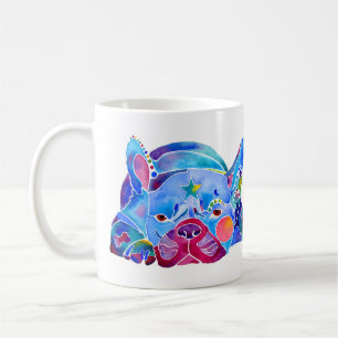 Mug Chien de Taureau de Français dans les bleus