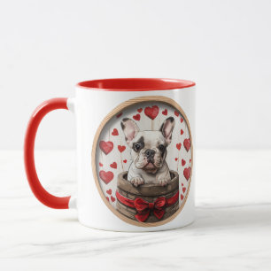 Mug Chien de taureau français Valentines