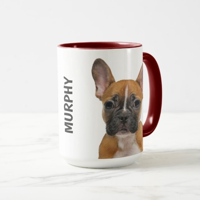Mug Chien de taureaux français Musique personnalisée (Devant droit)