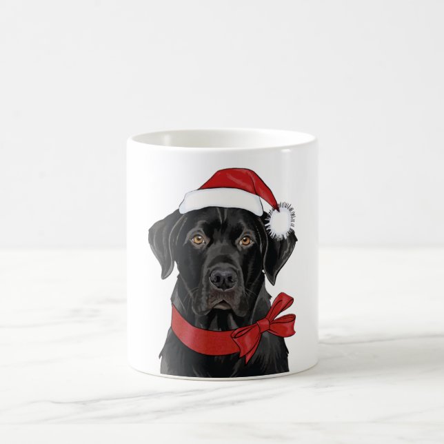 Mug Chien de vacances Noël Black Lab (Centre)