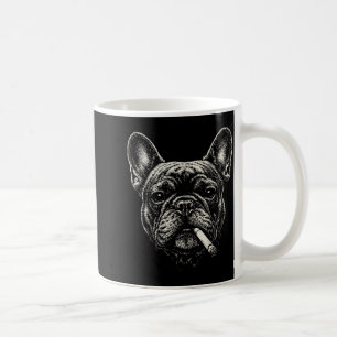 Mug Chien fumant une cigarette Mème drôle de bouledogu