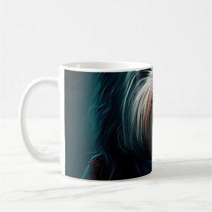 Mug Chien Havanais en vélo peinture numérique