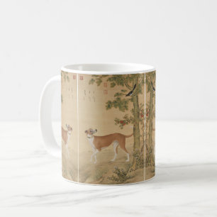 Mug Chien Lévrier Chinois Vintage et Art d'Oiseau