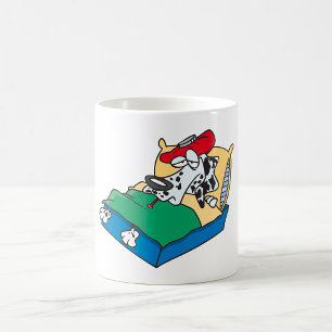 Mug Chien Malade Dans Le Lit
