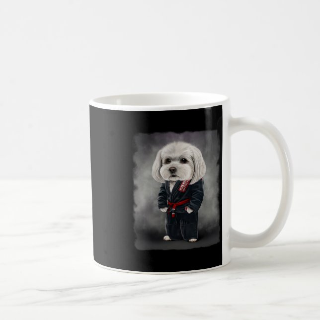 Mug Chien Maltais Judo Karate Master En Judogi Noir 1 (Droite)