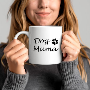 Mug Chien Mama - Citation Amoureux des chiens noire et