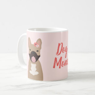 Mug Chien maman Bulldogs français Fleurs souriantes ro