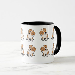 Mug Chien mignon avec point Brown - Conception adorabl