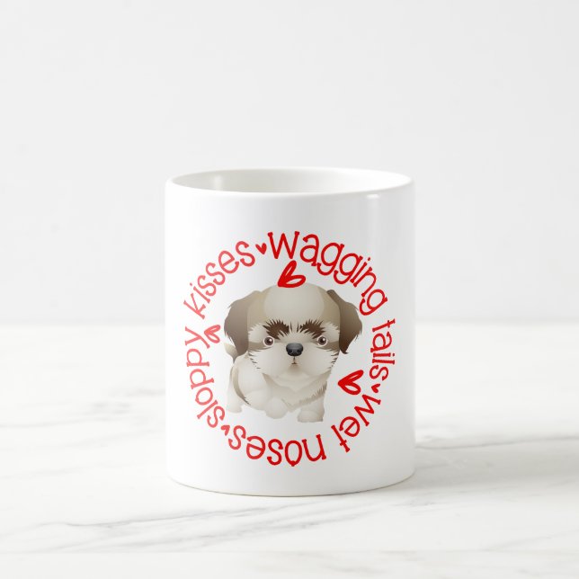 Mug Chien mignon Shi Tzu, baisers délirants (Centre)