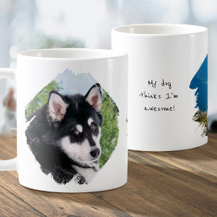 Mug Chien Moderne Personnalisé 2 Photo Pinceau
