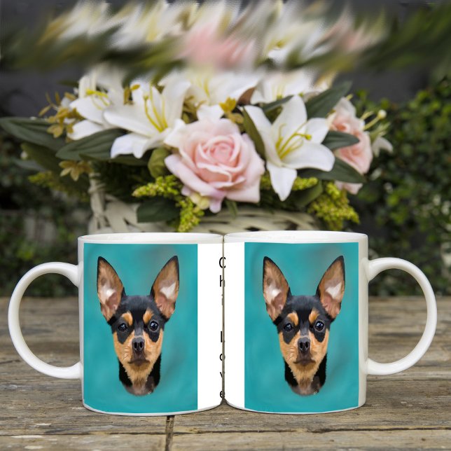 Mug Chien noir et tan Chihuahua (Créateur téléchargé)