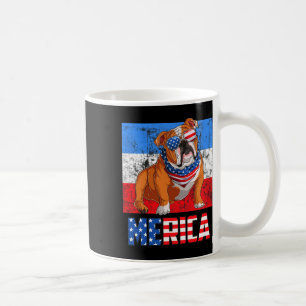 Mug Chien Patriotique US 4 juillet Drapeau Américain M