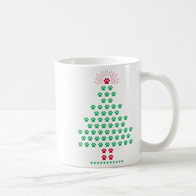 Mug Chien Paw Christmas Tree Pyjamas Chiot Amoureux de (Droite)