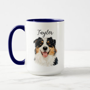 Mug Chien personnalisé à partir d'une photo et d'un no