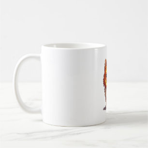 Mug Chien Pomeranian Masque de Citrouille