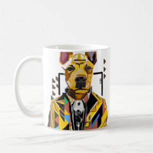 Mug Chien portant un costume : Art numérique