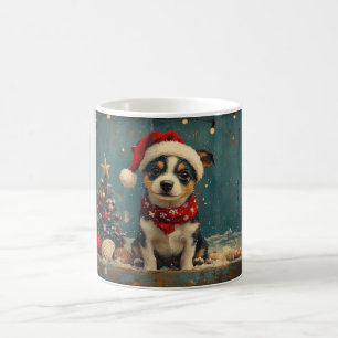 Mug Chien Rat Terrier Noël Vintage Plage