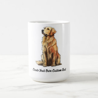 Mug Chien Retriever Doré Créez Votre Propre Texte Pers