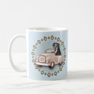 mug Chien Rottweiler Conduisant une Voiture