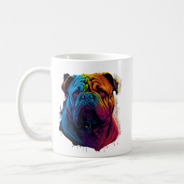 Mug Chien Shar Pei, Shar-Pei, chinois clair et luffeux (Gauche)