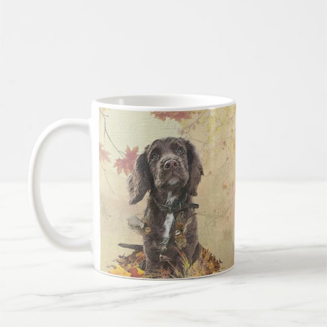 Mug Chien spaniel spaniel cocker au chocolat (Gauche)