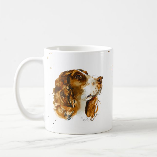 Mug Chien Spaniel Springer Anglais Aquarelle (Gauche)