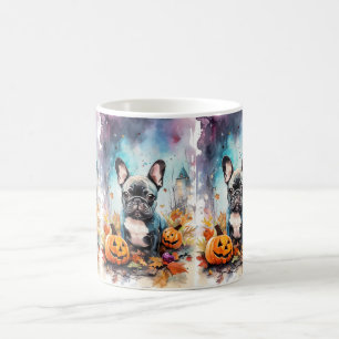 Mug Chien-taureau français d'Halloween avec la peur Ci