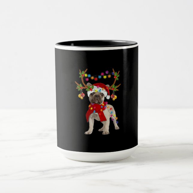 Mug Chien-taureau français Magnifique renne Arbre de N (Centre)