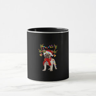 Mug Chien-taureau français Magnifique renne Arbre de N