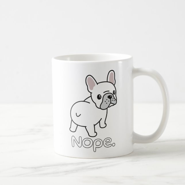 Mug Chien-taureau français, Nope.Drôle (Droite)