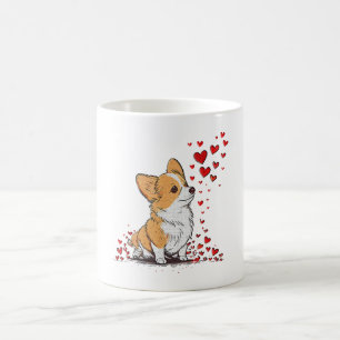 Mug Chien Valentine Cute Corgi Saint Valentin