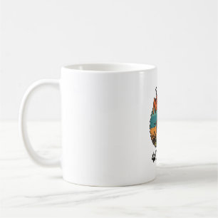 Mug Chien vilain heureux Brun Soleil Rétro Empreintes 