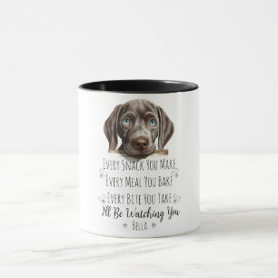 Mug Chien Weimaraner Mignon Drôle Personnalisé