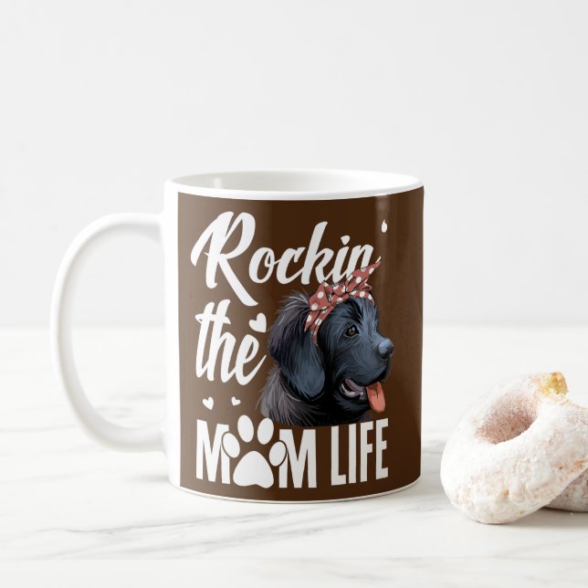 Mug Chiens 365 Rockin The Newfoundland Mom Life Chien (Avec donut)
