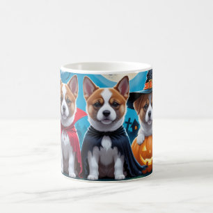 Mug Chiens Akita Citrouille Halloween Drôle