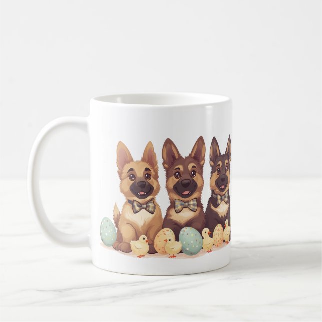 Mug Chiens bergers allemands de Pâques (Gauche)