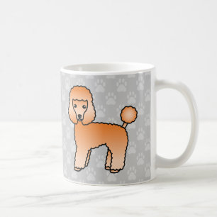 Mug Chiens Caniches Jouets de Couleur Abricot sur Gris